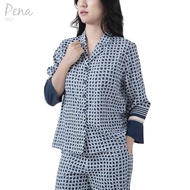 Pena house เสื้อเบลาส์ คอฮาวายทรงหลวม PWSL102501