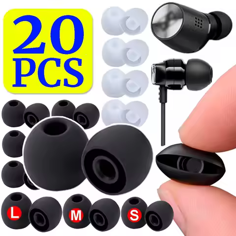 Replacement Earbud Tips Universal for Wired / Wireless Headphone Silicone Earbuds Caps S M L Size Bl
