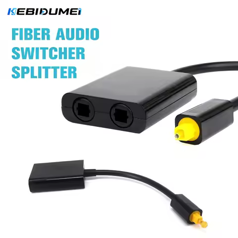 KEBIDUMEI Toslink 1 in 2 Out Optical Audio Splitter Cable Digital Optical Cable SPDIF Optical Audio 