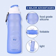 650ml 可折疊矽膠運動水壺  650ml Collapsible Silicone Sport Water Bottle
