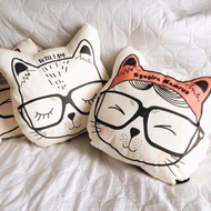 Custom Name Cute Fluffy Cotton Cat Plushy Pillow With Inner Bantal Baby Boleh Custom Nama