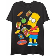 [Hot] เสื้อยืดลําลอง ผ้าฝ้าย แบบนิ่ม ระบายอากาศได้ดี พิมพ์ลาย The Simpsons Bart Simpson แฟชั่นฤดูร้อ