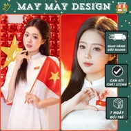 Ao Dai with Damask Pattern Suitable for the Occasion of the National Concert September 2, 1945 - Sep