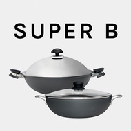 SUPER B • Hard Anodized Chinese Wok / Frying Pan / Induction / No non-stick coating / Kitchenware
