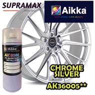 [Sport Rim Paint CHROME SILVER AK36005] AIKKA Sport Rim 2K Paint DIY Cat Tin Spray Sport Rim Cat Kereta Motor