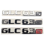 3d ABS Chrome Black Logo GLC63S Emblem Letters Sticker Car Trunk Badge Decal For Mercedes Benz GLC 6