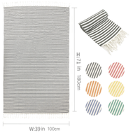1pc Turkish Beach Towel, Size 39x71 Inches, Pre-Washed Sandless, Super Absorbent & Lightweight, Suit