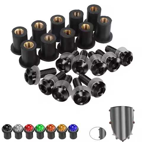 10 Pieces 5MM Windshield Bolt Windscreen Mounting Screw Kit For YAMAHA TENERE 700 tenere700 RALLY 35