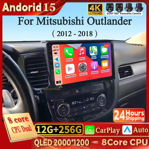 Android 15 WIFI For Mitsubishi Outlander 3 GF0W GG0W 2012 - 2018 Left hand drive Car Multimedia Navi