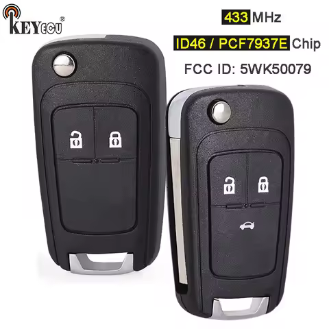 KEYECU 433MHz ID46 / PCF7937E Chip 5WK50079, B01T3BA Remote Key Fob for Opel Vauxhall Astra J Insign