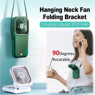 [SG] Hanging Neck Fan /3in1 Powerbank + Phone Stand / USB Portable Handheld Table Desktop Fans