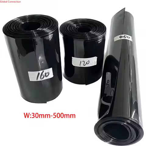 1kg Lithium Battery Black PVC Heat Shrinkable Film Heat Shrink Tubes for 18650/21700 Lithium Battery