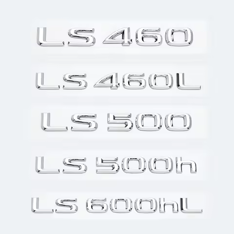 Car Trunk Sticker Badge Chrome Silver 3D Letters LS350 LS400 LS460 LS460L LS500 LS500h LS600hL Emble