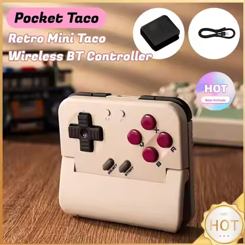 Retro Mini Taco Wireless Mobile Game Controller BT for Android/iOS, Support for NES/GBA Arcade Emula