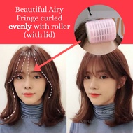 SG Seller💗*2PCs*  Korean Hairy Airy Fringe Hair Roller (with cover)💗Premium hair bangs roller / hair