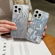 Hologram Feather Silver Case Samsung A03 A04S A05 A05S A13 4G A13 5G A14 A15 A24 A25 A35 A55, XIAOMI