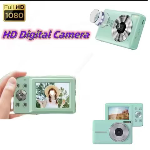 Mini Digital Camera 16x Zoom Photography 44M HD Pixels Auto Focus Rechargeable 2.4 Inch Screen Stude