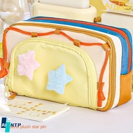 AINTP Y2K Star Stationery Bag, Large Capacity Cosmetics Card Pen Korean Pencil Case, Cloth Pen Bag 7