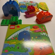 二手 丹麥 Lego 10560 duplo DK 叢林 鱷魚 大象 老虎 鸚鵡 動物 繪本 playmobil 1 2 3 摩比