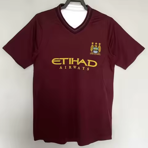 Remastered Version of The 2012-13 Manchester City Away Old Jersey Aguero Silva Toure Football Jersey