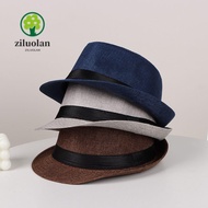 ZILUOLAN Jazz Cap Spring Summer Autumn Gangster Cap Unisex Fedora Cap