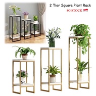 [Local Stock] Plant Rack Plant Stand Flower Stand Metal High Flower Pot Stand Metal Garden Flower Stand Golden/White