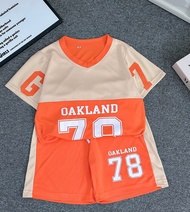 Set bộ quần áo mùa hè dành cho bé trai và bé gái 15-45kg MẪU OAKLAND 78.Chất thun lạnh thoáng mát