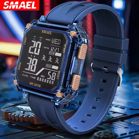 SMAEL Top Men Military Watches Clock for Man Sport Watch Mens Brand Luxury Analog Digital Quartz Wri