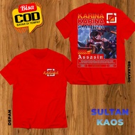 SULTAN KAOS DEWASA DAN ANAK MOBILE LEGEND KARINA SPIDER LILY BAJU ML KARINA ASSASIN TSHIRT MLBB BISA