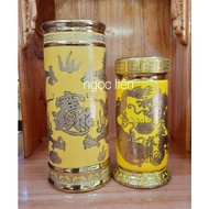 Golden dragon 3D ceramic incense tube _ incense tube