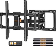 Perlegear UL Listed Full Motion TV Wall Mount for Most 37–82 inch Flat Curved TVs up to 110 lbs, 12″