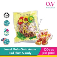 Red Plum Candy 100s Red Plum Love Shape Lollipop Candy 40s
