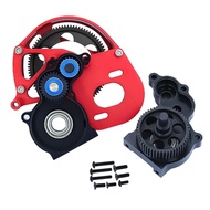 【PTC】-Complete Gearbox Transmission Box for 1/10 SCX10 I II AX10 SMT10 RC Car Crawler Axial Chassis