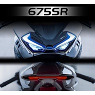 Suitable for 675SR-R Modified Headlight Color Change Sticker, Dashboard Sticker, 675SR Motorcycle Ta