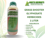 GRASS ZERO HERBICIDE WEEDKILLER / GLYPHOSATE 480 SL NON SELECTIVE HERBECIDES 1 LITER BOTTLE