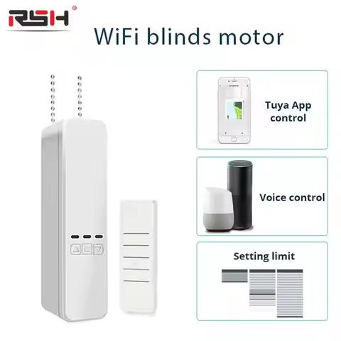 Tuya Smart Wifi Curtains Motor Electric Chain Roller Blinds Shade Shutter Drive RF Remote Kit Smart 