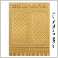 Wallpaper Dinding Motif Pintu Wallpaper Sticker Foam Dinding 70*90cm Wallfoam 3D Emboss Dekorasi Kam
