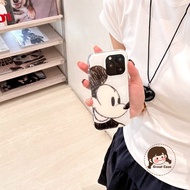 Mickey Mouse Phone Case For OnePlus 13 12 11R 10R 10T Ace 5 3 2 Pro 2V Racing Cute Cream White Casin
