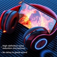 SW_ Wireless Headset Bluetooth 5.0 Colorful LED Bass Stereo Wireless Headphones Ove-Ear Headphones 4.9