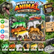 Plastic world of wild animals toys for kids play