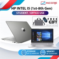 Hp Laptop INTEL I5 1ST 2ND 3RD GEN 4TH 5TH 7TH GEN 4GB 8GB RAM HDD SSD Budget Notebook Komputer Murah WIN 10