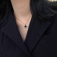 Gossip Girl Lady Style Four-Leaf Clover Heart and Peach Heart Necklace Collarbone Jewelry