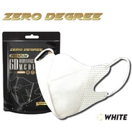 Zero Degree Duckbill 4ply 6D Face Mask - White (10Pcs)