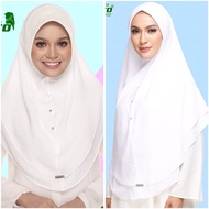 (Alfaro) Tudung Sarung Chiffon Double Layer Putih/Cream M L XL XXL/2XL XXXL/3XL