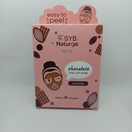 (1 BOX ISI 10PCS) Masker Pencerah Wajah SYB NATURGO CHOCOLATE PEEL OFF MASK BPOM