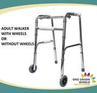 Adult Walker with Wheels Foldable Walker without Wheels Adjustable Height Walker Mobility Walker Aid also available Standard Wheelchair Quad Cane Seat Cane Commode Chair Hospital Medical Supplies Oxygen Concentrator