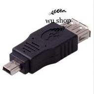 Mini 5pin to USB Female OTG Data Cable - Black