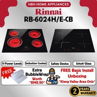 【Free Install】 Rinnai | RB-6024H-CB | RB-6024E-CB | 4-zone Electric Hob | Induction Hob | Ceramic Ho