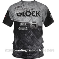 ใหม่ เสื้อยืด ลาย Glock แบบเต็มตัว 2022