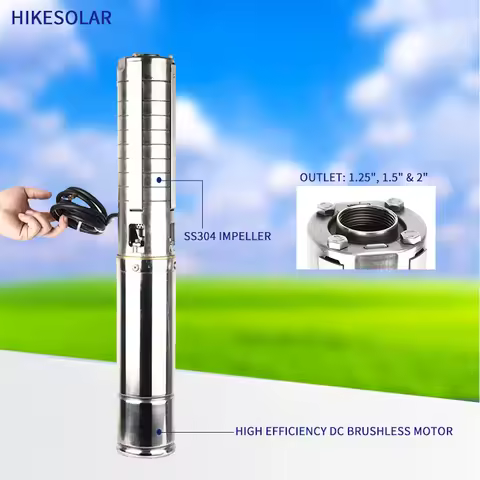 Solar Powered Hybrid Inverter Submersible Pumping System AC/DC 110V 220V MPPT liquid level sensor ki